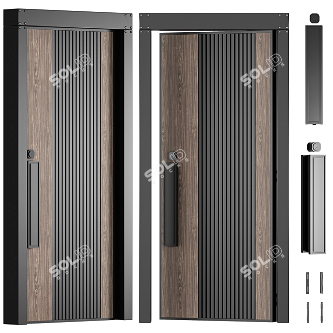 Modern Interior Door Collection 05 3D model image 3