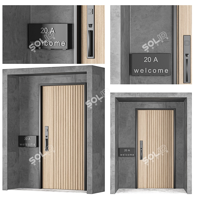 Modern Interior Door Collection 05 3D model image 5