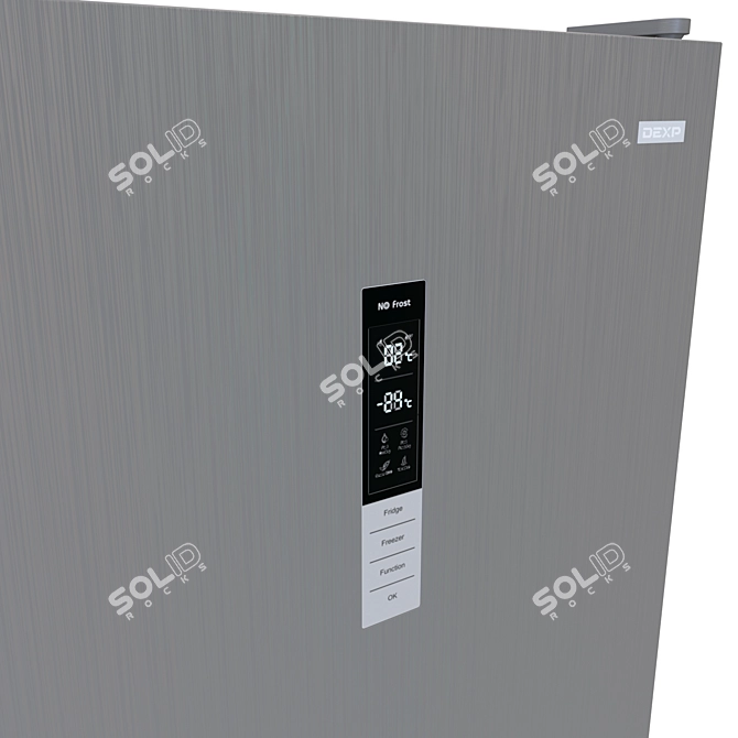 DEXP Silver Fridge RF-CN350DMG/S 3D model image 2