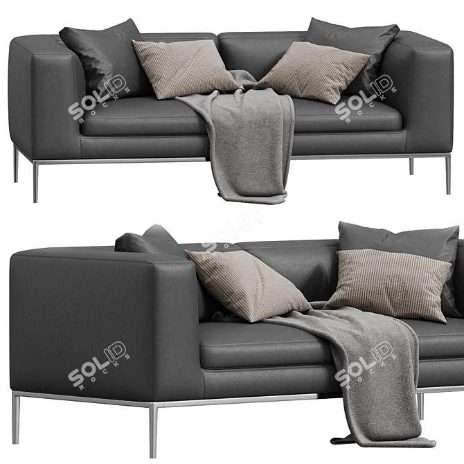 Modern Elegance Italian Sofa 3D model image 1