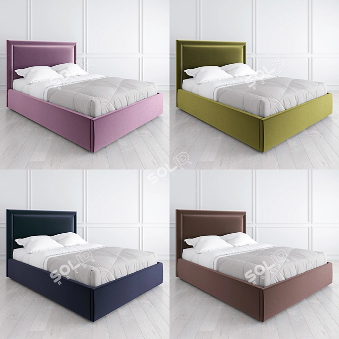 Vary Bed K02 Multicolor Collection 3D model image 3
