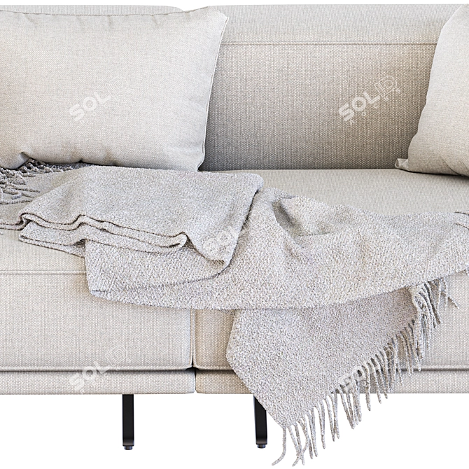 Elegant Grasso Sofa by Eichholtz 3D model image 2