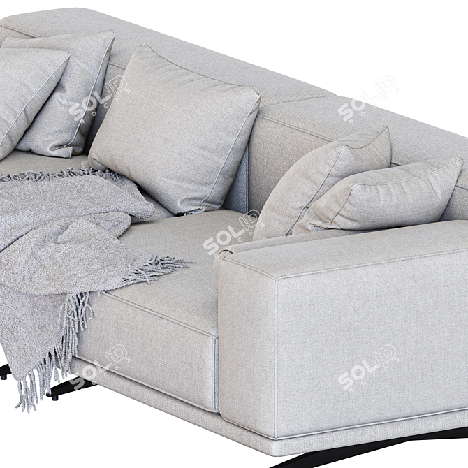 Elegant Grasso Sofa by Eichholtz 3D model image 4