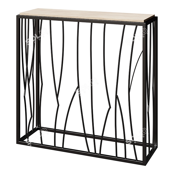 Uttermost Reed Iron Console Table 3D model image 1