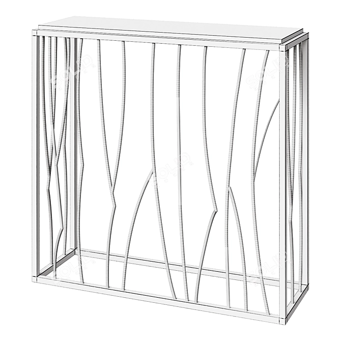 Uttermost Reed Iron Console Table 3D model image 2