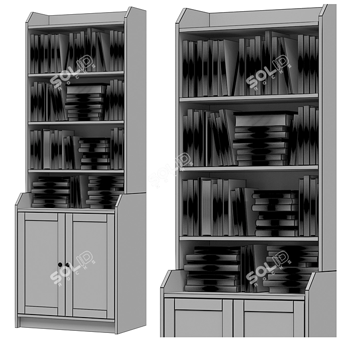 IKEA HAUGA Tall Cabinet 2 Doors 3D model image 4