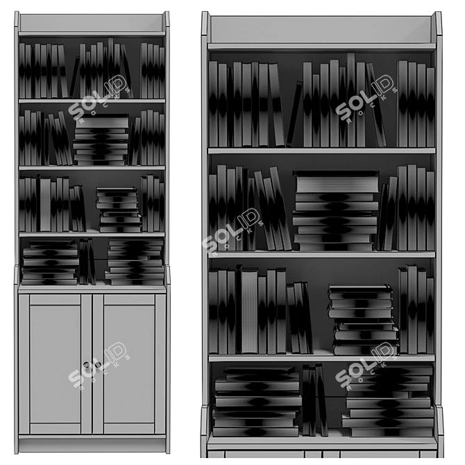 IKEA HAUGA Tall Cabinet 2 Doors 3D model image 5