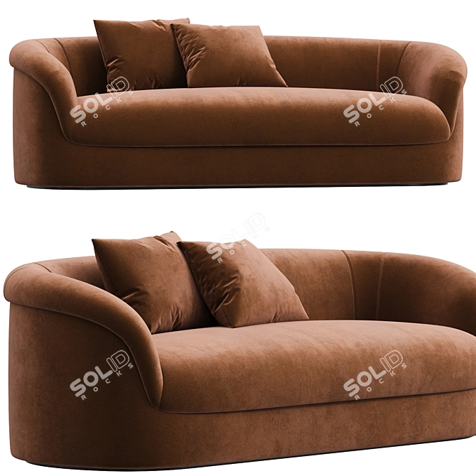 Sedilia's Roll Top Sofa 3D model image 1