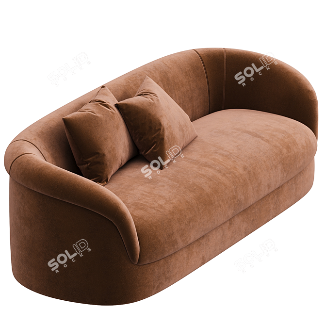 Sedilia's Roll Top Sofa 3D model image 2