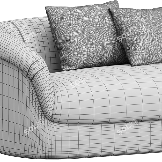 Sedilia's Roll Top Sofa 3D model image 3
