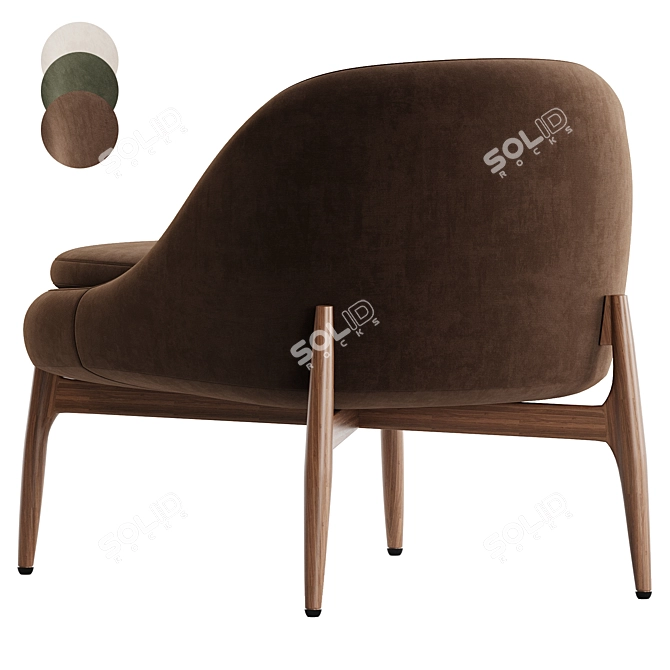 Modern Minotti Sendai Easy Chair 3D model image 5