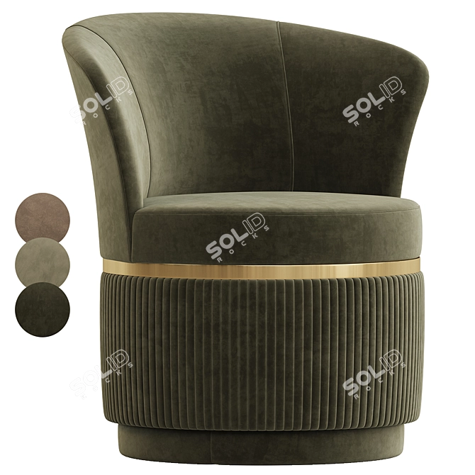 Elegant Vicenza Armchair Collection 3D model image 1