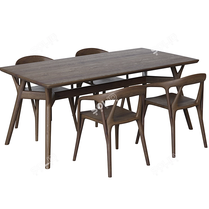 Savanna Dining Set by DeepHouse 3D model image 2