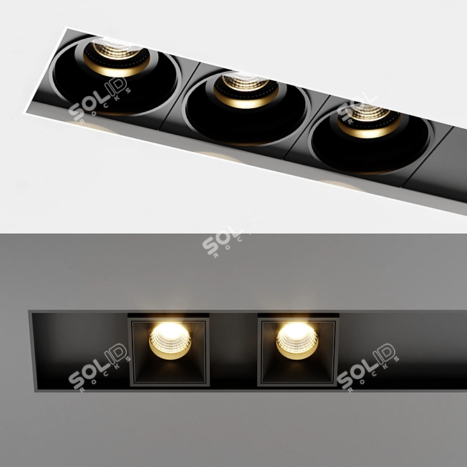Modern Light Fixture Set Kit 3D model image 3