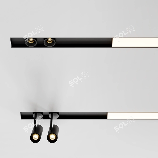 Modern Light Fixture Set Kit 3D model image 4