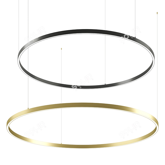 Contemporary Circular Pendant Light 3D model image 3