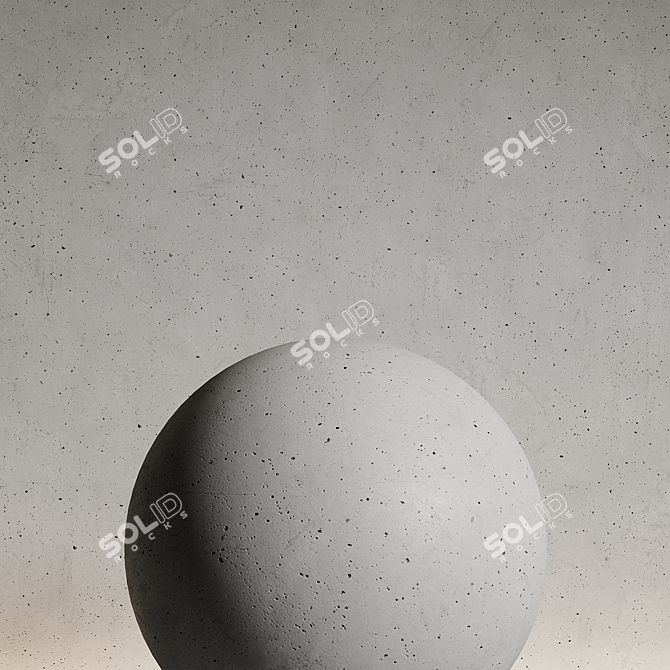 Seamless Concrete Material, PBR Textures 3D model image 2