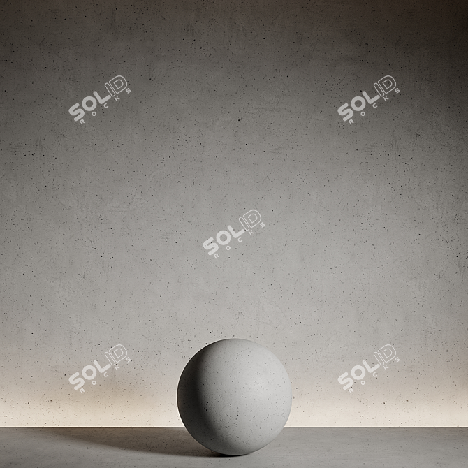 Seamless Concrete Material, PBR Textures 3D model image 3