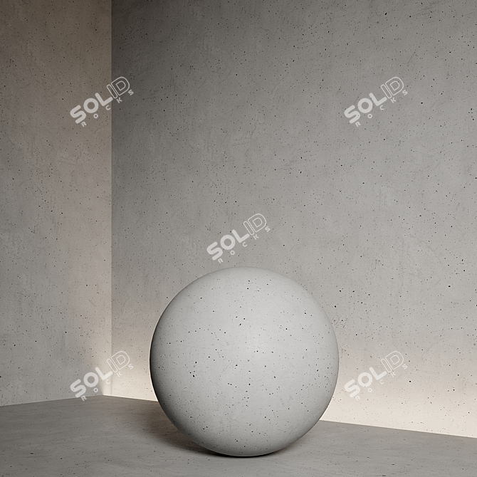 Seamless Concrete Material, PBR Textures 3D model image 4