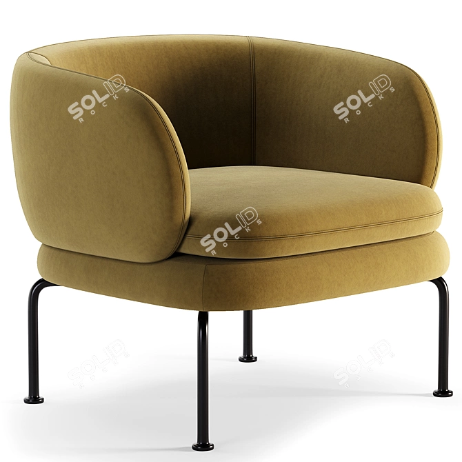 Contemporary Armchair SOAVE: 3Ds Max, Corona 6 3D model image 2