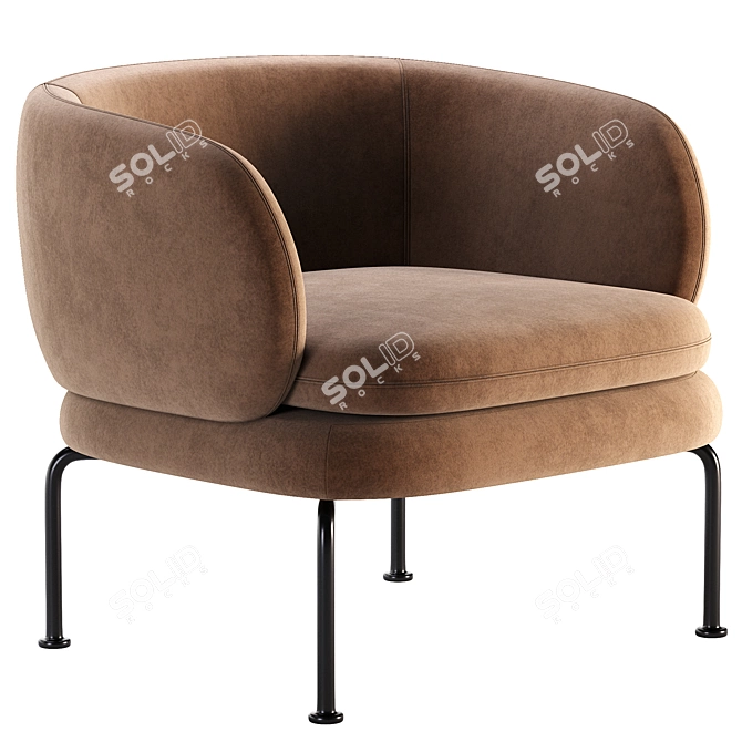 Contemporary Armchair SOAVE: 3Ds Max, Corona 6 3D model image 3