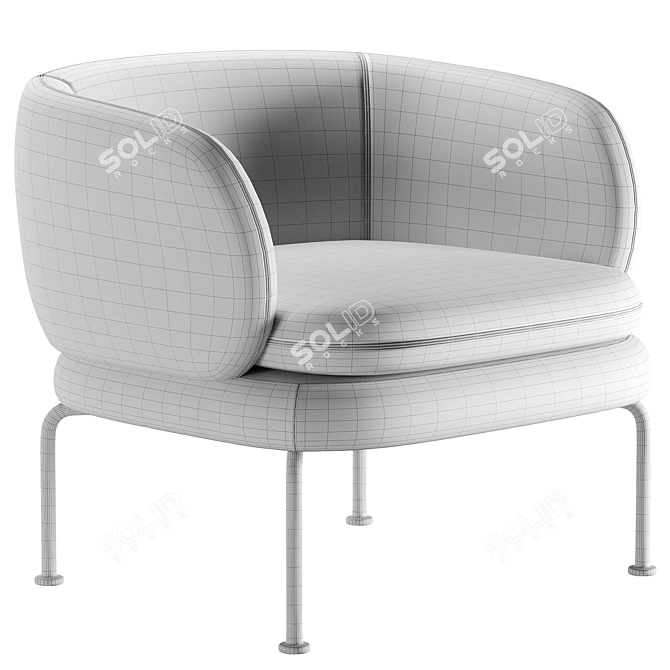 Contemporary Armchair SOAVE: 3Ds Max, Corona 6 3D model image 4