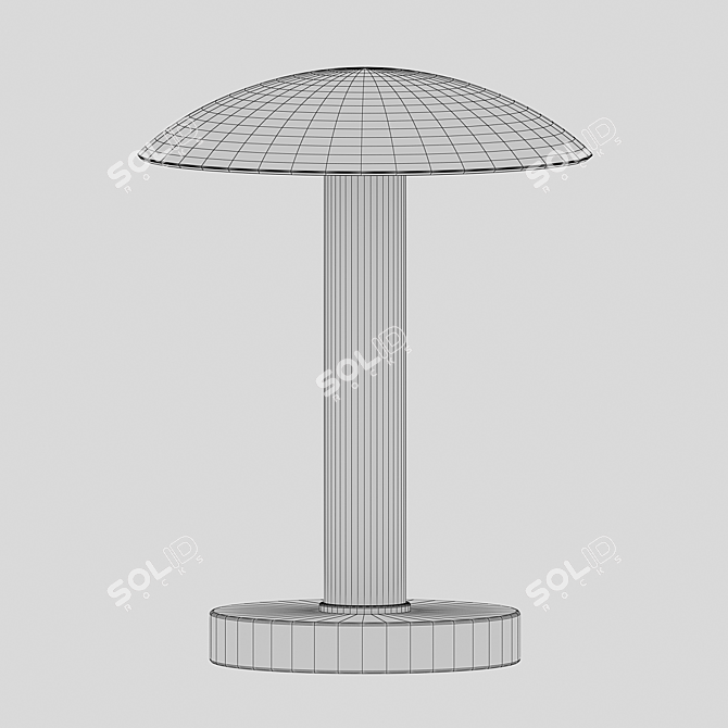 Elegant Gold Table Lamp 3D model image 2