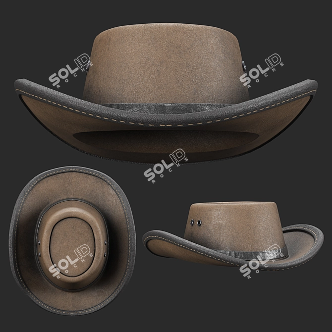 Western Hat 3D Model 3D model image 2