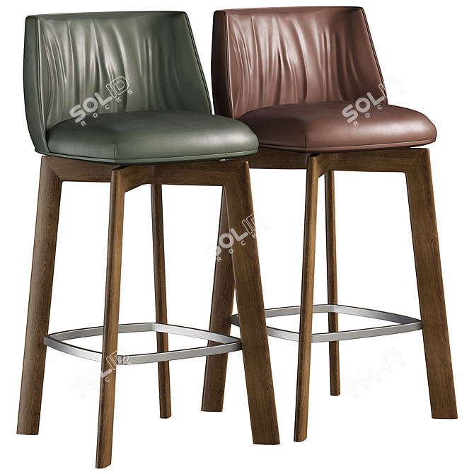 Modern Bar Stool Archibald Design 3D model image 2