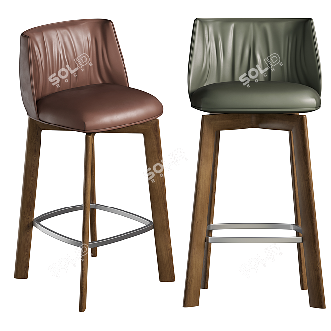 Modern Bar Stool Archibald Design 3D model image 3