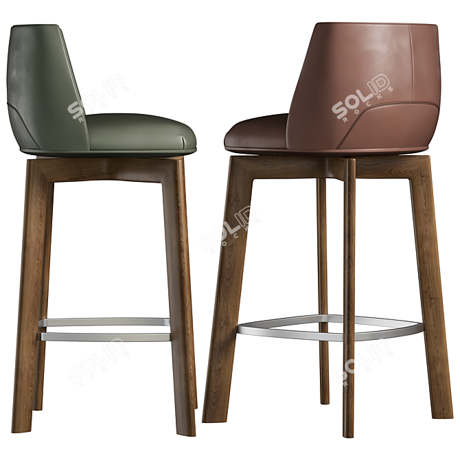 Modern Bar Stool Archibald Design 3D model image 4