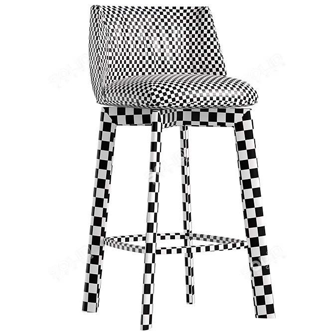 Modern Bar Stool Archibald Design 3D model image 6