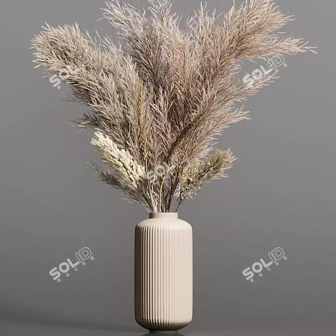 Colorful Pampas Grass Bundle 3D model image 2
