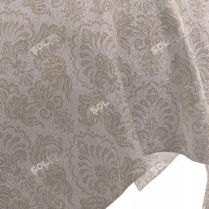 Floral Fabric Seamless PBR 4k 3D model image 6