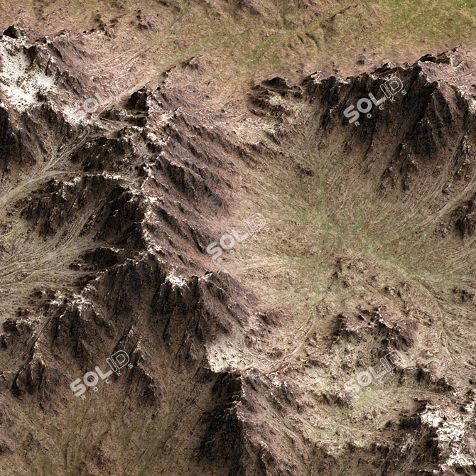 Erosion N2 Mountain 3D Model 3D model image 3