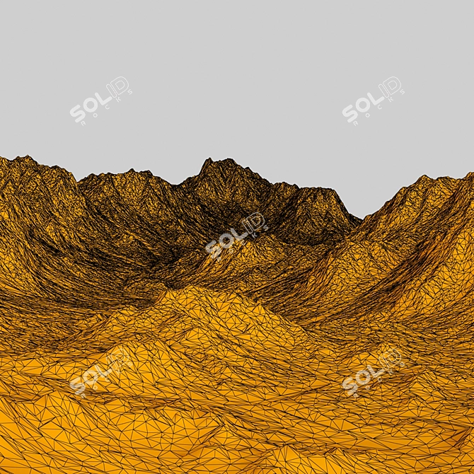 Erosion N2 Mountain 3D Model 3D model image 7