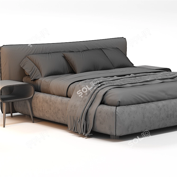 Luxury Meroni Bed | 3D Model 3D model image 4