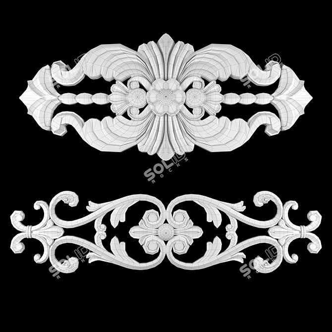 Golden Ornamental Design 2016 3D model image 4