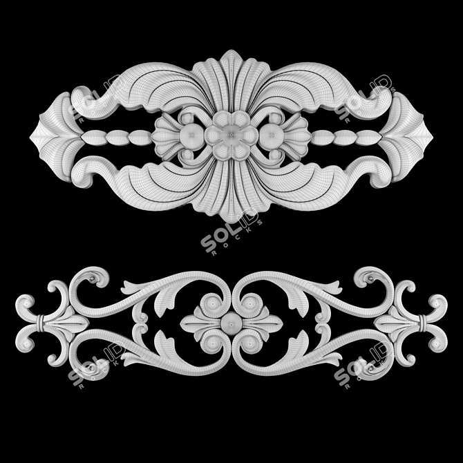 Golden Ornamental Design 2016 3D model image 5