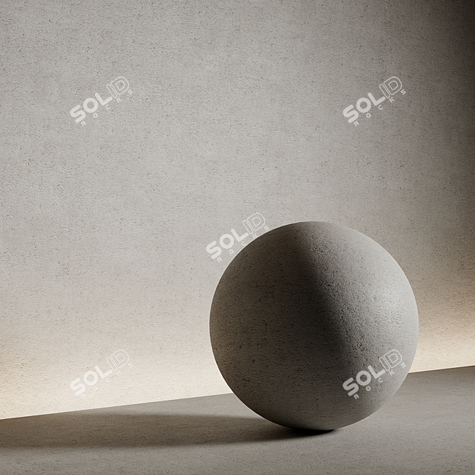 Seamless Concrete Material 3D Model 3D model image 1