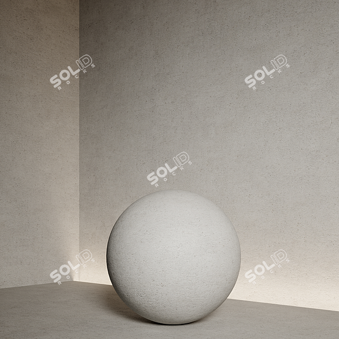 Seamless Concrete Material 3D Model 3D model image 4