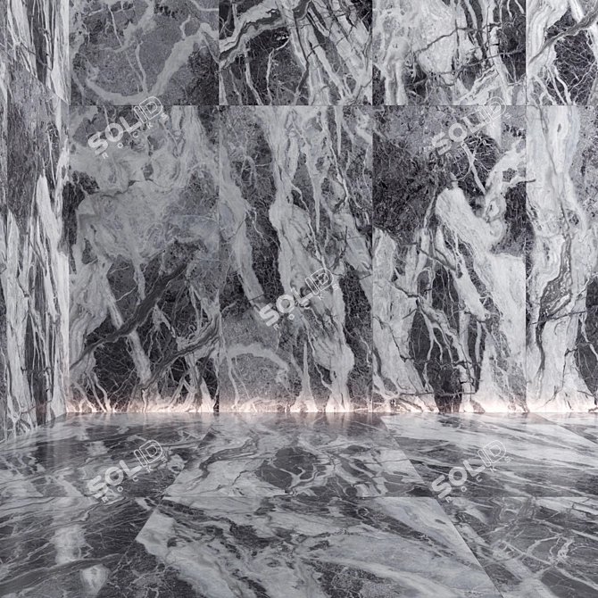 Multi-Color Marble Tile Set 3D model image 3