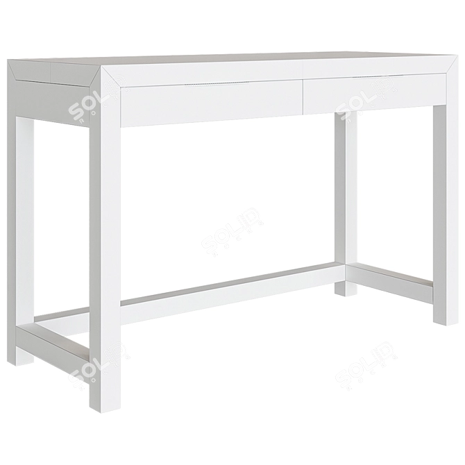 Restoration Hardware Whitewashed Writing Desk 3D model image 3