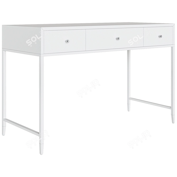 Title: Restoration Hardware Grey Frost Desk 3D model image 2