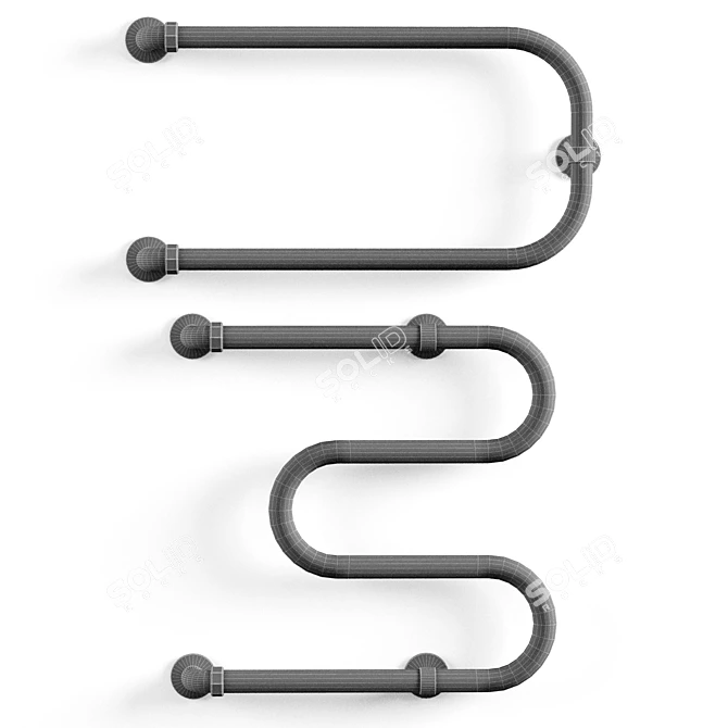 Terminus Water Towel Rail 3D model image 3