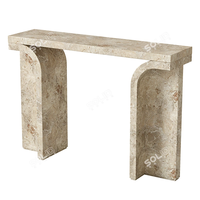 Aurora Marble Console Table Prestige 3D model image 2