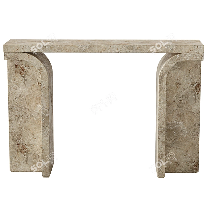 Aurora Marble Console Table Prestige 3D model image 3