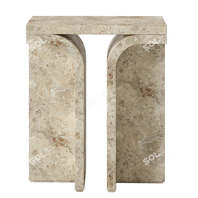 Aurora Marble Console Table Prestige 3D model image 4