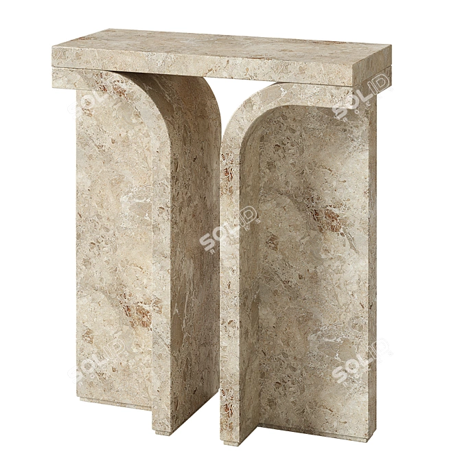 Aurora Marble Console Table Prestige 3D model image 5