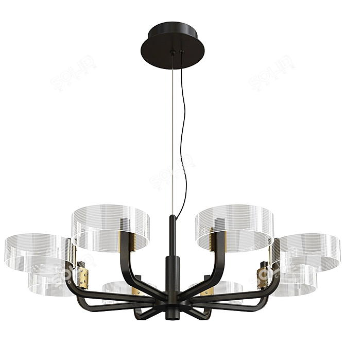 Sleek Modern V-Ray Sense Rings 3D model image 1